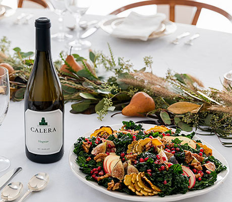 Autumn Kale Salad with Calera Wine