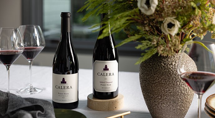 Calera wines on a table